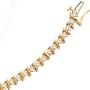 14kt Yellow Gold Wavy Diamond Tennis Bracelet