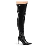 318V8gRjTkL. SL160  FUNTASMA by Pleaser Lust 3000X Womens Halloween Costume Thigh Large Boots Black Patent Vast WIDTH