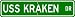 USS KRAKEN SS 370 Street Sign - Navy