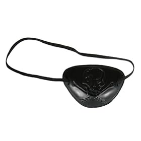  See Through Skull Pirate Eye Patch ~ Halloween Pirate Costume Accessory (STC12028)