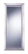 Antique Silver Finish Bevelled Leaning Mirror in Solid Wood Frame By Coaster Furniture