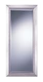 Antique Silver Finish Bevelled Leaning Mirror in Solid Wood Frame By Coaster Furniture