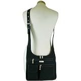 Black Khaki Baggallini City Bagg Crinkle Colors ~ Sleek comfortable and easy access