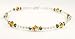Topaz - November Birthstone Sterling Silver Ankle Bracelets:Swarovski Crystal Adjustable Beaded Anklets. Handmade Jewelry
