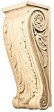 HSfele Corbel, hand carved, acanthus, 5W x 4-+D x 13-+H, cherry