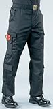 IMAGE OF Mens Black E.M.T. Zipper Fly Pants with 9 Pockets (4 X)