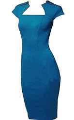 Sexy Lace  Square Neck Sheath Cotton Bandage Dress/Bodycon Dress/Bridesmaid Dress/Party Dress/Wedding Dress  With Pearls