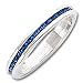 Sterling Silver 2.75mm Blue Eternity Band