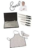 Emeril Cutlery 5-piece Steel Knife Set in Wood Storage Box
