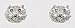 Cute Three Dimensional Cat Stud Earrings in Sterling Silver, #2522
