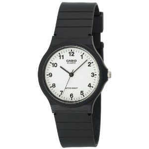 Casio #MQ24-7B Men's Casual Rubber Strap Analog Watch