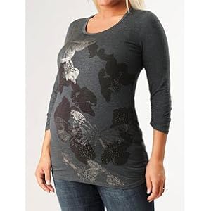 Buy A Pea in the Pod: 3 4 Sleeve Scoop Neck Screen Print Maternity T Shirt by A Pea in the Pod