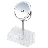 Rucci Acrylic/Metal Stand Mirror 1X/7X with Cosmetic ... thumbnail