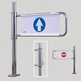 Electronically Locking Swing Gate W/ Right Handed Exit - Satin Chrome