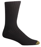 Gold Toe Men's Canterbury Dress Sock, Black, 3-Pack Sock Size 10-13