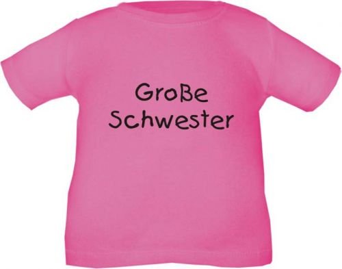 Kinder T-Shirt Große Schwester (Farbe fuchsia) (Größe 98/104)