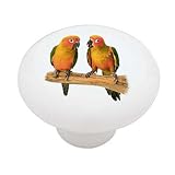 Lovebirds Decorative High Gloss Ceramic Drawer Knob