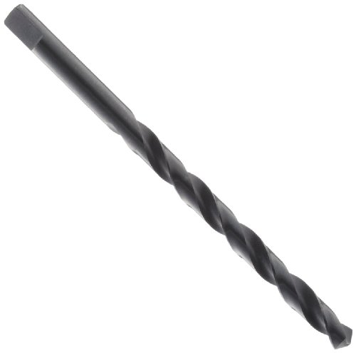 Precision Twist R08 High Speed Steel Jobber Drill Bit, Black Oxide Finish, Round Shank with Tang, Spiral Flute, 118 Degree Conventional Point, #24 (Pack of 12)