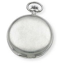 Solid Sterling Silver Satin Finish Pocket Watch from Euro Geneve by Euro Geneve