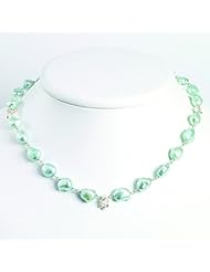 925 Sterling Silver Light Blue Freshwater Cultured Pearl Necklace
