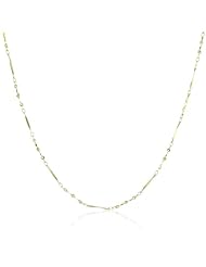 Duragold 14k Yellow Gold Twisted Link with Polished bars Necklace, 18"