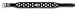 (Rosewood) Shaped Bull Terrier Leather Collar 22x1  (Black)