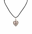Necklace - N155 - Murano Style Glass - Heart Shape ~ Lt. Amethyst