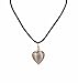 Necklace - N155 - Murano Style Glass - Heart Shape ~ Lt. Amethyst