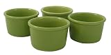 Chantal Ceramic Set of Four 1 Cup Ramekins, Glossy Garden Green