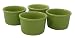 Chantal Ceramic Set of Four 1 Cup Ramekins, Glossy Garden Green