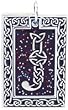 Celtic Letter "J" Pewter Pendant Necklace