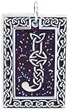 Celtic Letter "J" Pewter Pendant Necklace