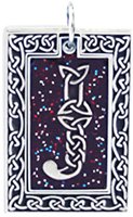 Celtic Letter "J" Pewter Pendant Necklace