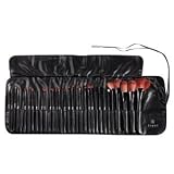 Shany Super Professional Brush Set with Leather Pouch, 32 Count