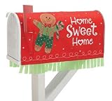 Gingerbread Man Nylon Mailbox Cover With Home Sweet Home Delighful Christmas Decor