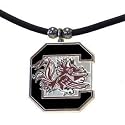 South Carolina Fighting Gamecocks Logo Pendant Rubber Necklace