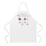 Attitude Apron Wine Food Groups Apron, Natural, One Size Fits Most