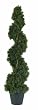 (Two) 3 ft Outdoor Artificial Cedar Spiral Topiary Trees