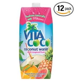Vita Coco Coconut Water with Tropical Fruit, 17-Ounce (Pack of 12)