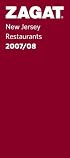 Zagat 2007/08 New Jersey (Zagatsurvey)