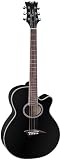 Dean Performer Arch-Top Mini Jumbo Acoustic/Electric Cutaway Guitar Classic Black