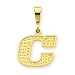 14k Initial C Charm - Measures 25.6x16.8mm