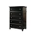 Terrace Five Drawer Chest - Rubbed Black