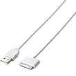 Elecom iPad/iPhone4/4S/3GS/3G/iPod �Ή� �[�d�E�f�[�^�]��1m �z���C�g USB-UAD10WH