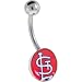 Major League Baseball Logo CURVED Belly Ring - St Louis Cardinals