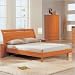 Full Global Furniture USA Contemporary Emily Sleigh Bed in Cherry Finish