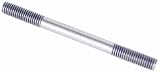 TE-CO Stainless Steel 303 Threaded Stud, 3/8-16, 8 Overall Length, 1.25 Threaded Ends (Pack of 2)