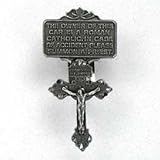 Cast Pewter Crucifix in Case of Accident Visor Clip