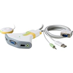 Flip KVM Switch With Remote And Audio