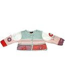 : Catimini *Spirit City* Multi Colored Cardigan w/ Stripes And Flowers